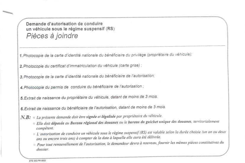 Dde autorisation conduire rs